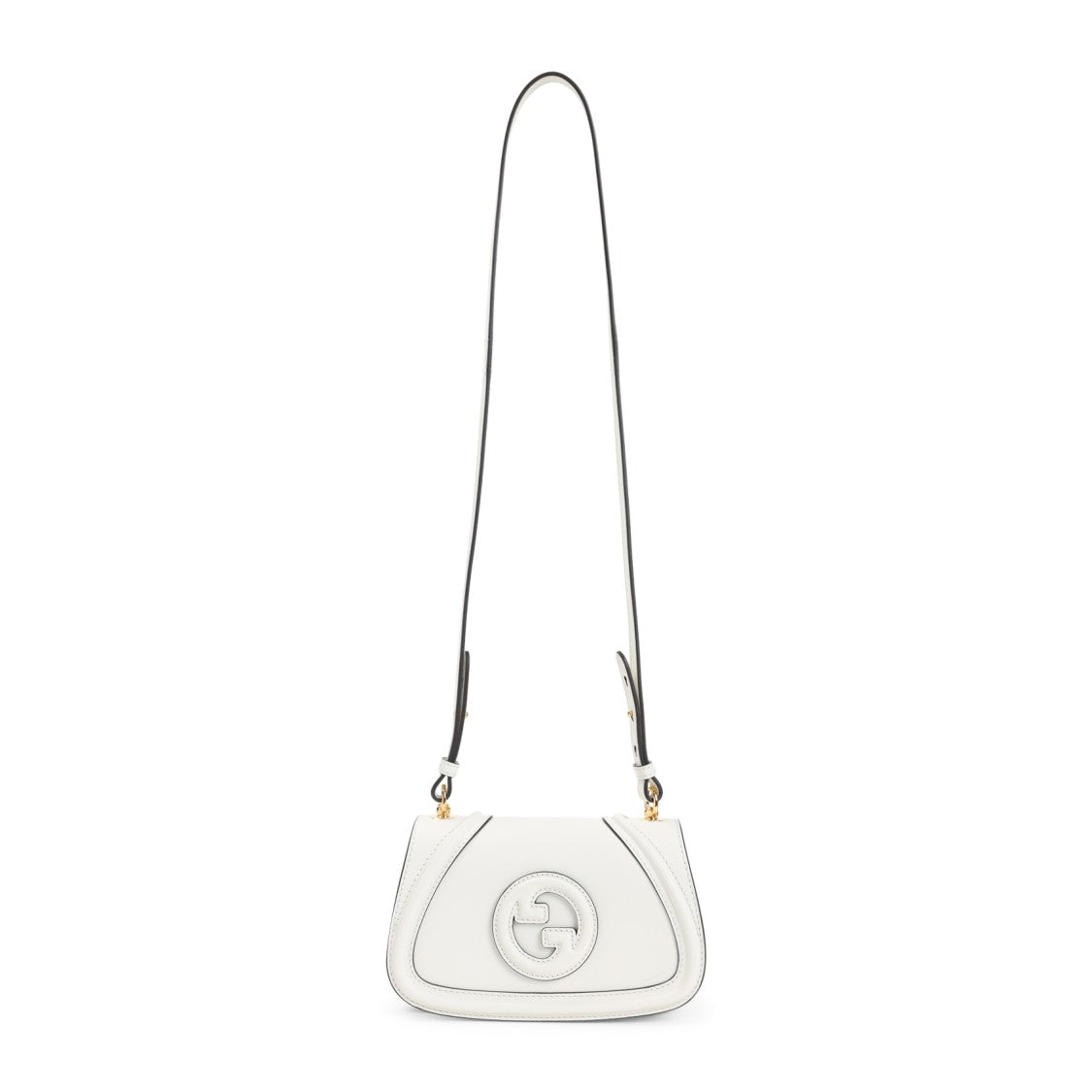Gucci Structured White Leather Shoulder Bag