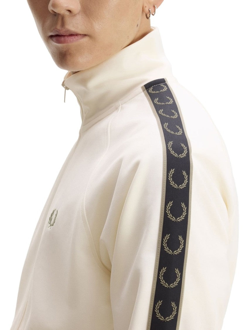 Fred Perry Full Zip Tracksuit Jacket With Laurel Wreath Logo