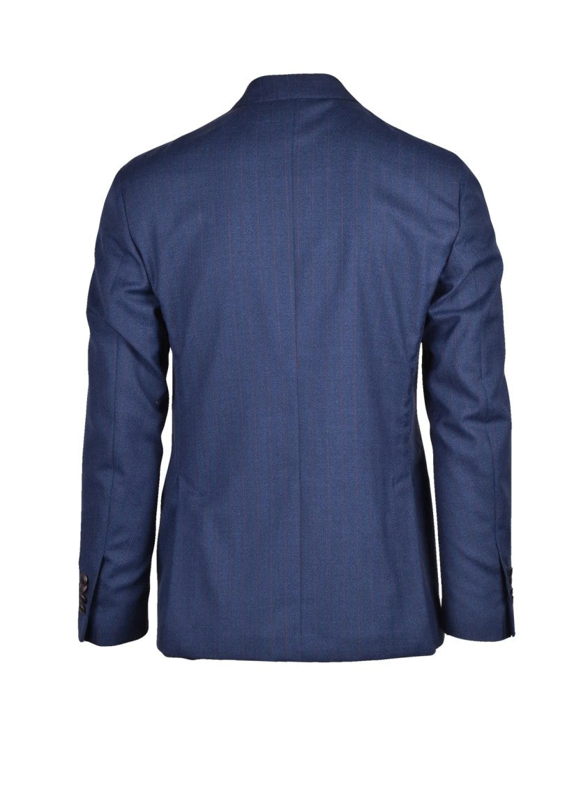 Summo Blue Virgin Wool Double-Breasted Formal Suit