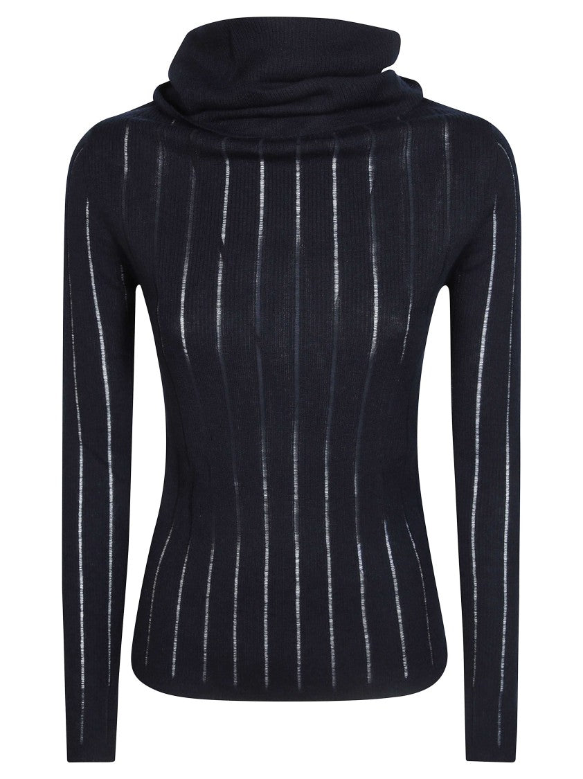 Max Mara Mstbadesse Ribbed Knit Long-Sleeve Top