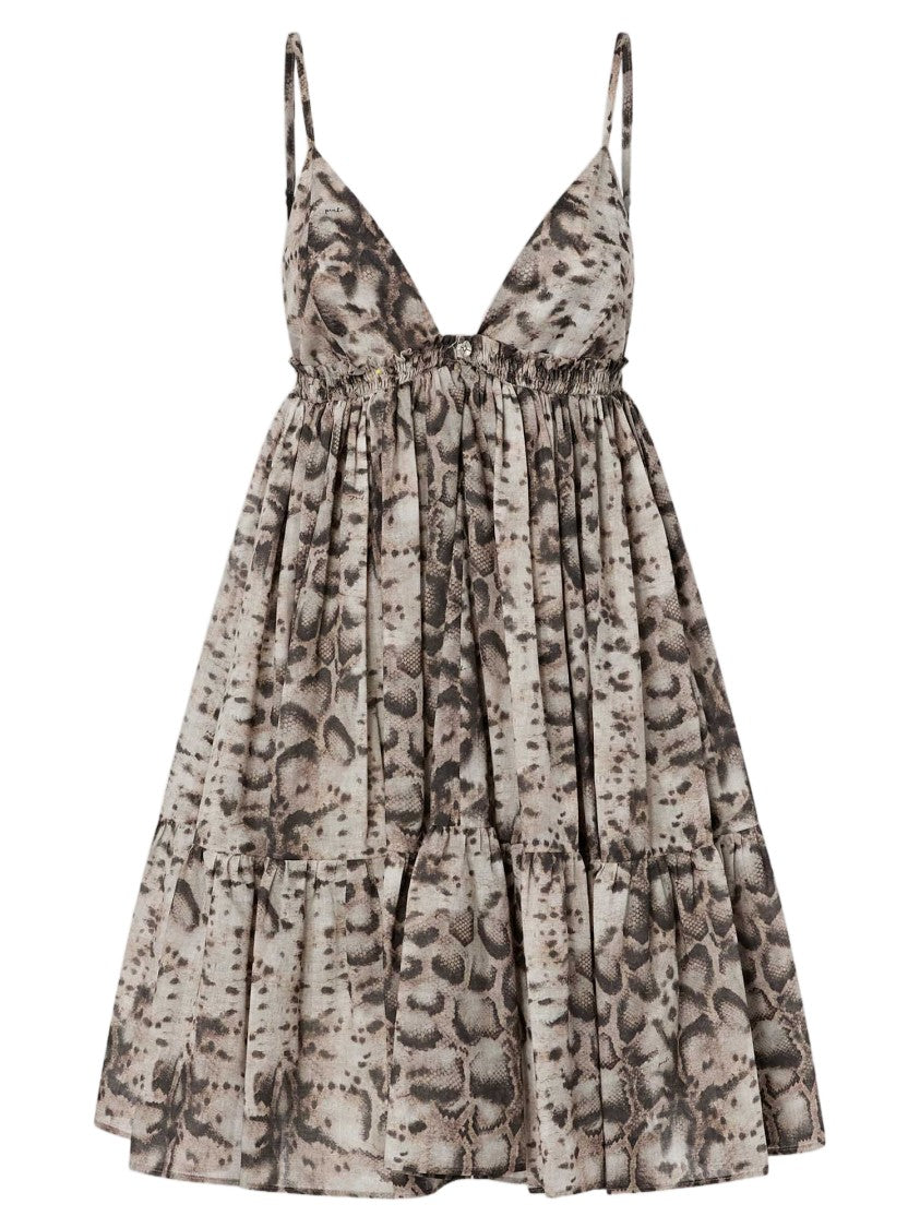Pinko Cotton Dress With Animal Print