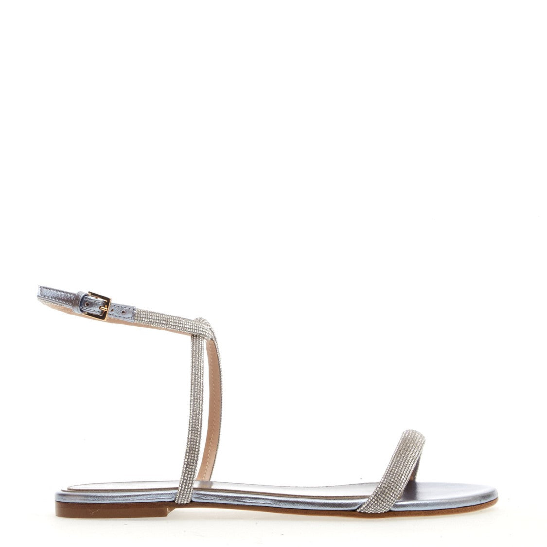 Ninalilou Sandalo Basso Strass Argento