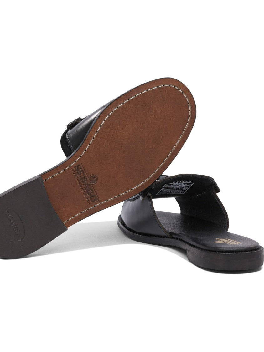Sebago Leather Open-Toe Sandals With Braided Detailing