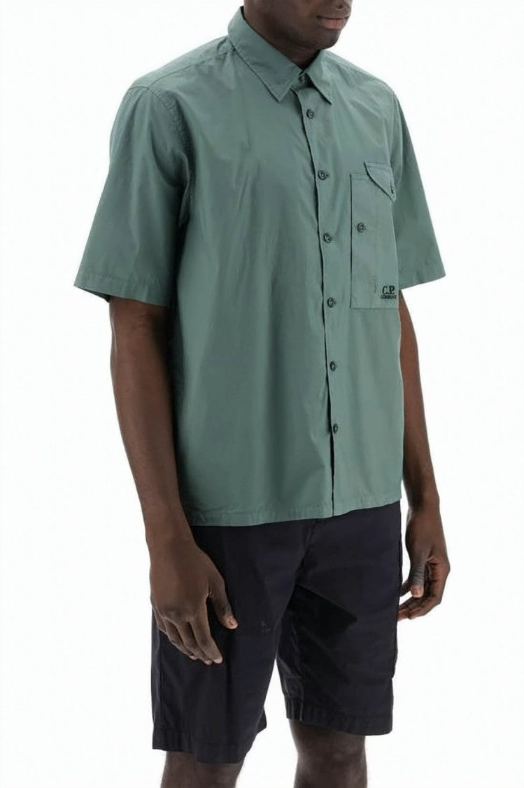 C.P. Company Boxy-Fit Short-Sleeve Shirt With Classic Collar