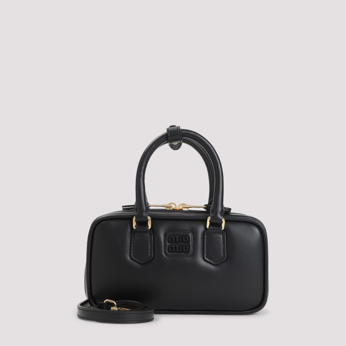 Miu Miu Arcadie Mini Black Calf Leather Shoulder Bag