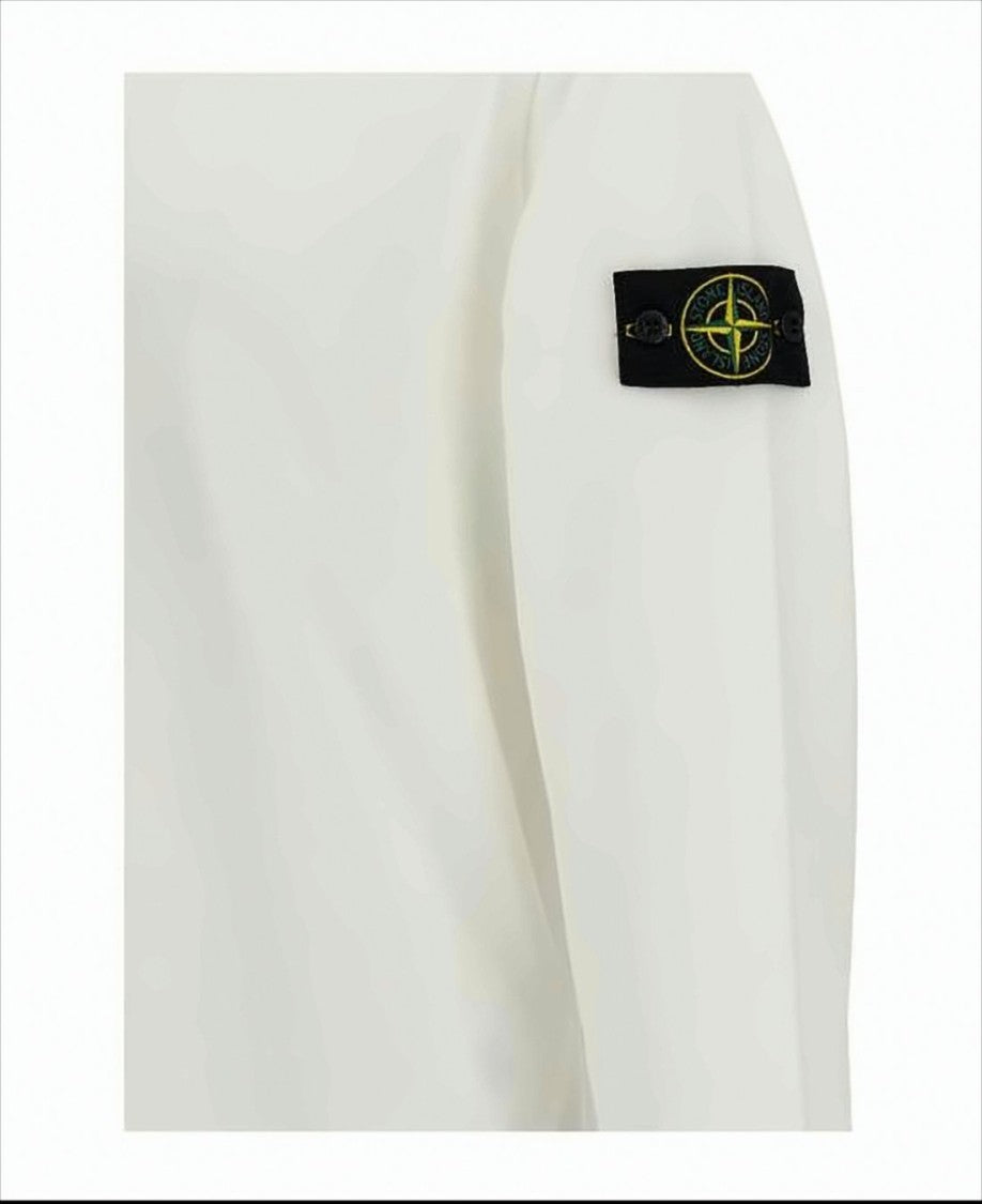 Stone Island Organic Cotton Fleece Crewneck Sweatshirt