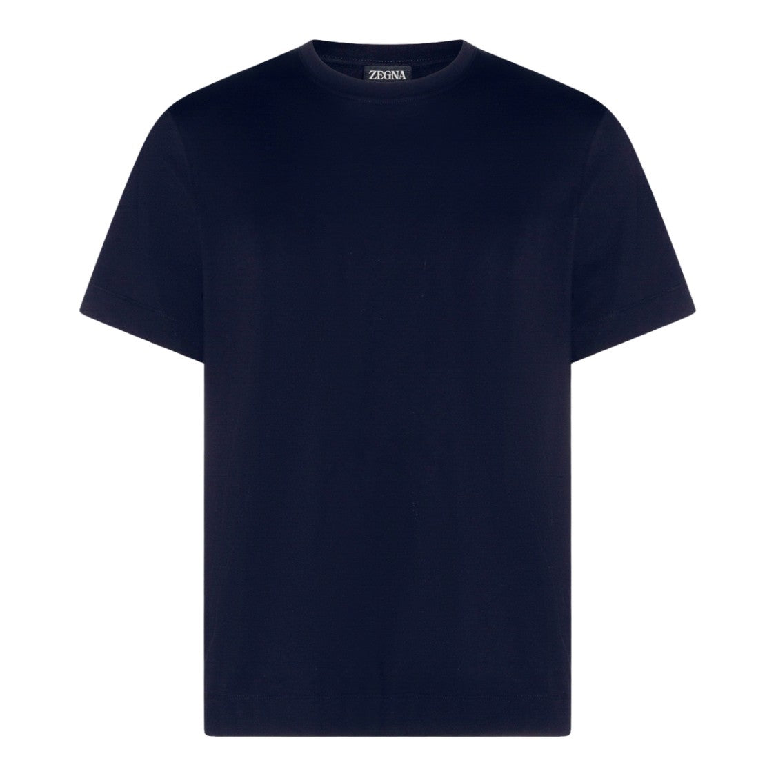 Zegna Short-Sleeve Crew Neck T-Shirt In Deep Blue