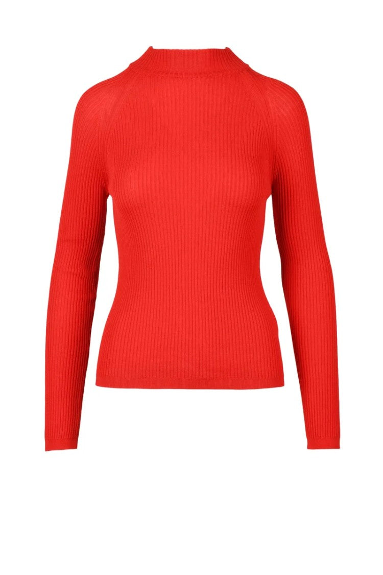 Mantu Ribbed Knit Sweater In 100% Virgin Wool
