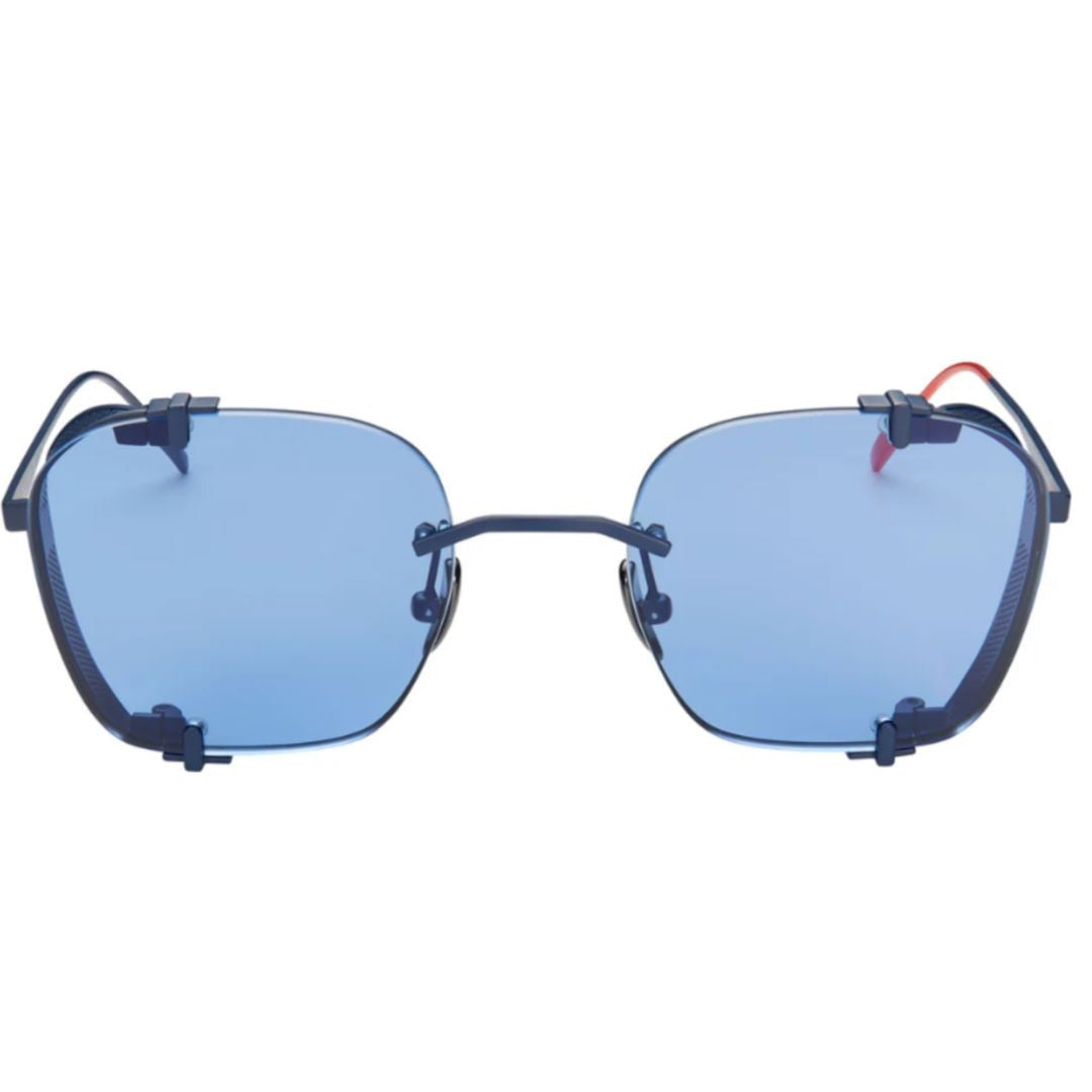Vysen Bei Be-4 Geometric Frame Sunglasses With Blue-Tinted Lenses