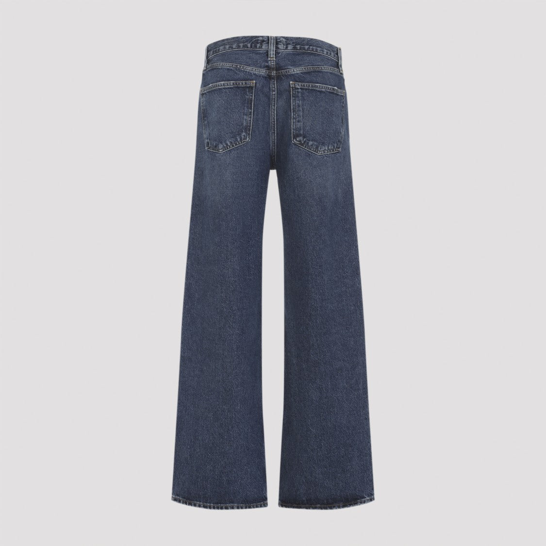 Agolde Flared Blue Denim Jeans With Classic Five-Pocket Design