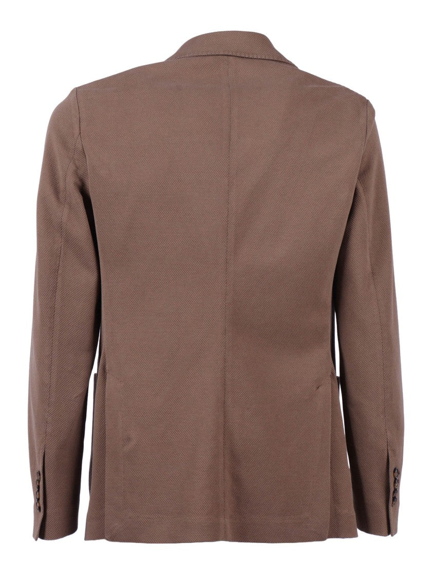 Circolo 1901 Textured Brown Tailored Blazer