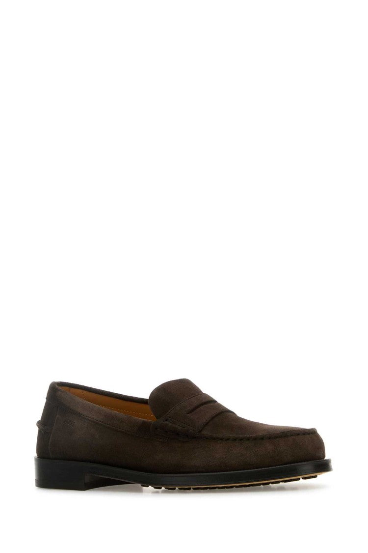 Tod's Dark Brown Suede Loafers