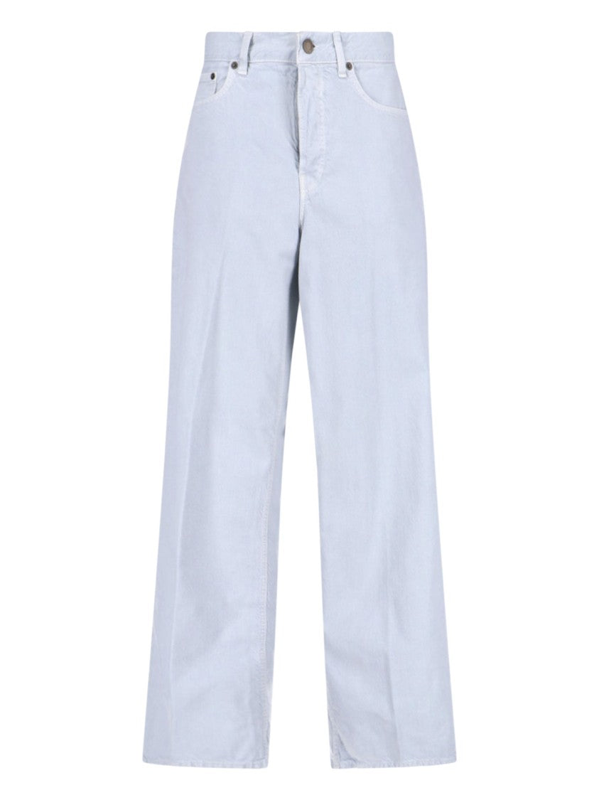 Haikure Wide-Leg Jeans In Cotton-Linen Blend With Mid-Rise Waist
