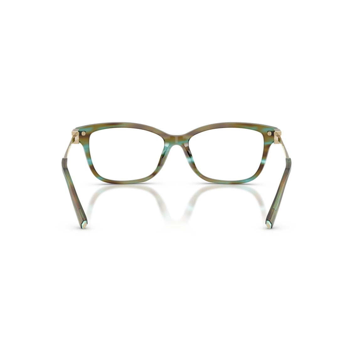 Tiffany & Co. Rectangular Acetate Eyeglasses With Metallic Temples