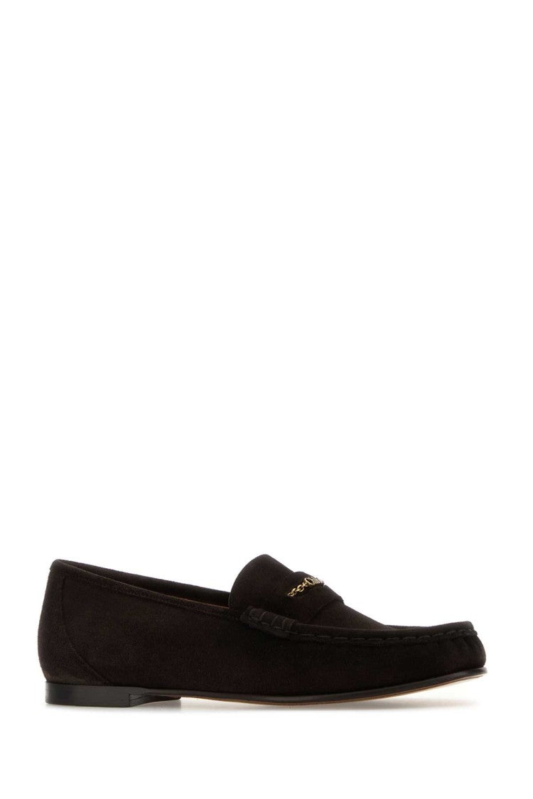 Chloé Dark Brown Suede Loafers
