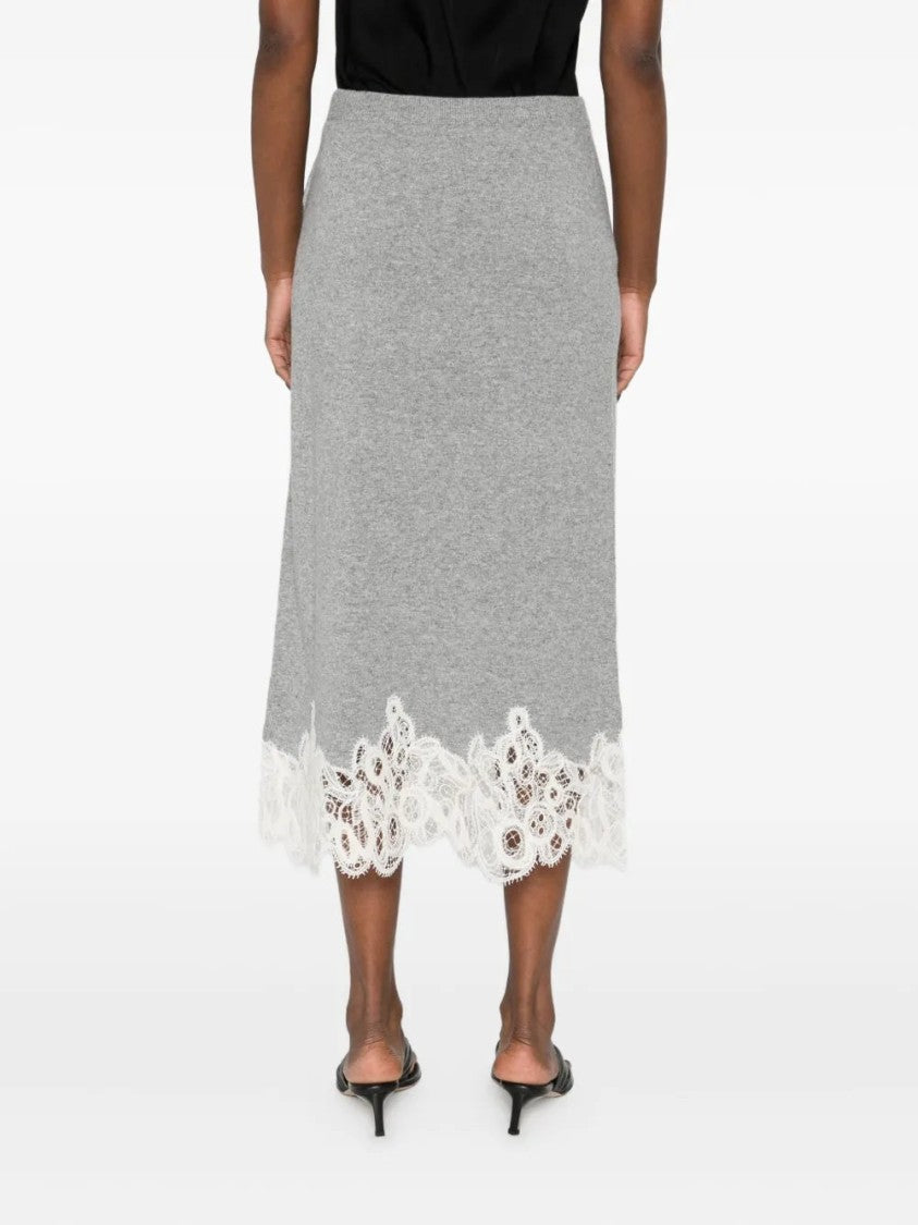 Fabiana Filippi Lace-Trimmed Pencil Skirt