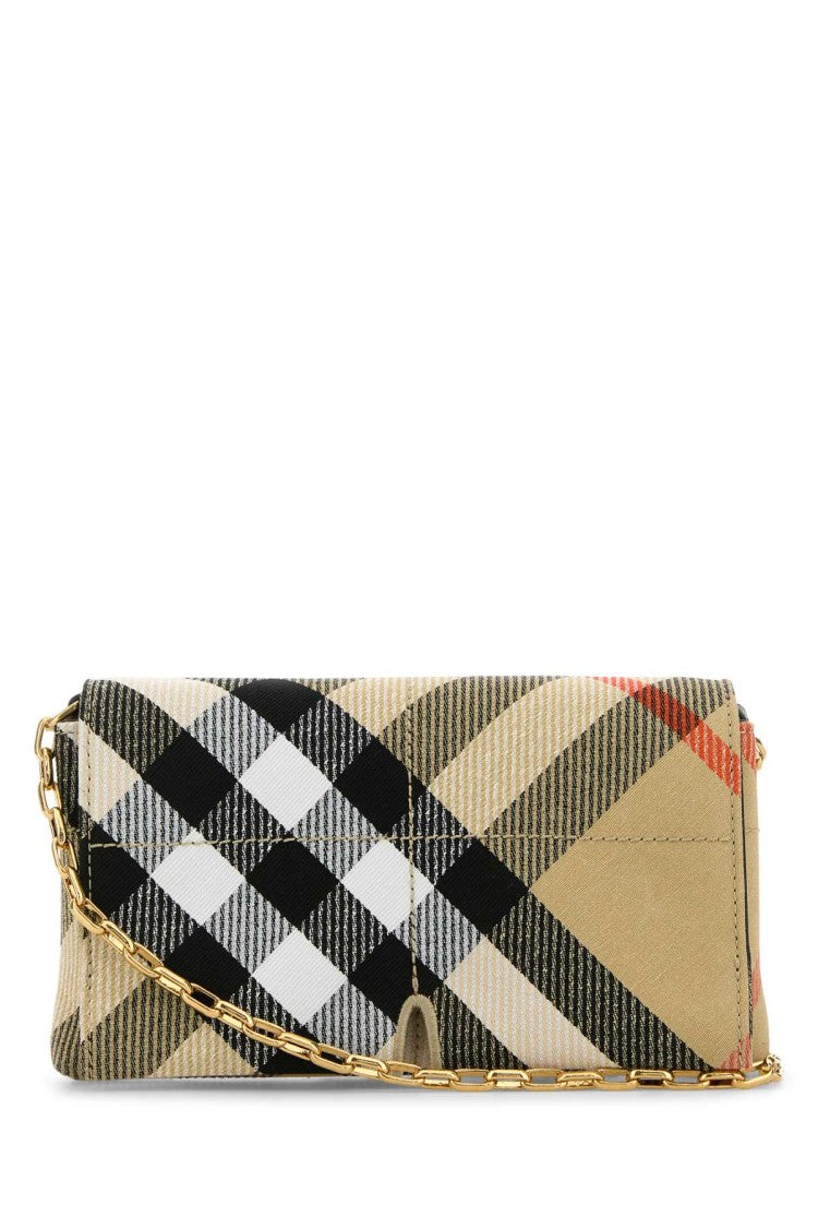 Burberry Embroidered Fabric Crossbody Bag