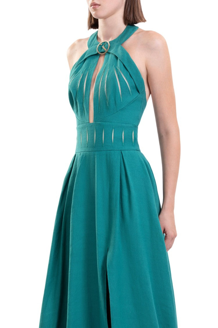 Saiid Kobeisy Vertical Cut-Out Dress