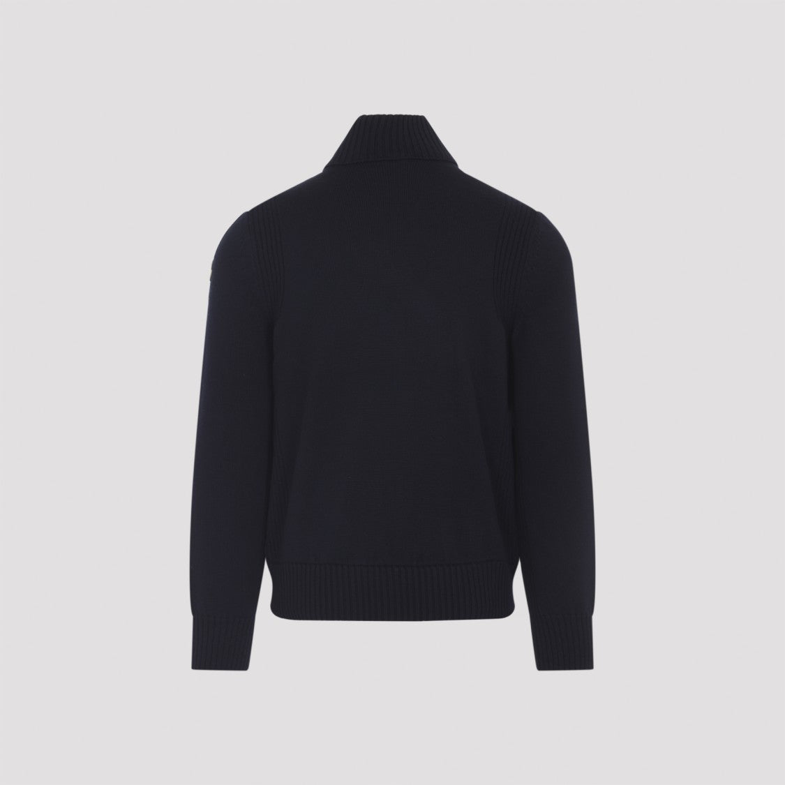 Moncler Hybrid Knit Sweater With Quilted Front And Ribbed Details