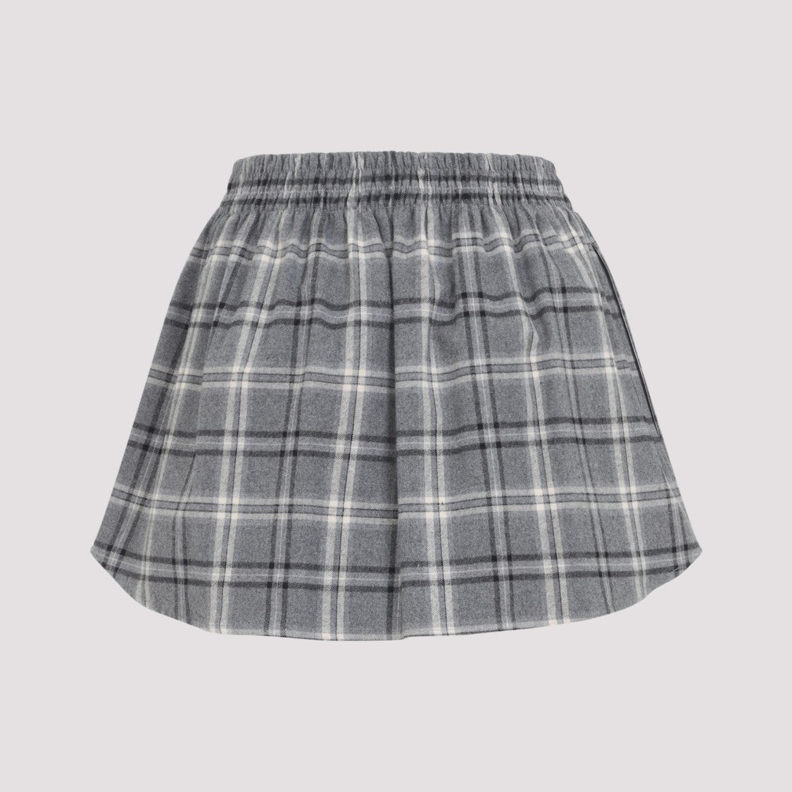 Miu Miu Plaid Mini Skirt With Button-Down Front