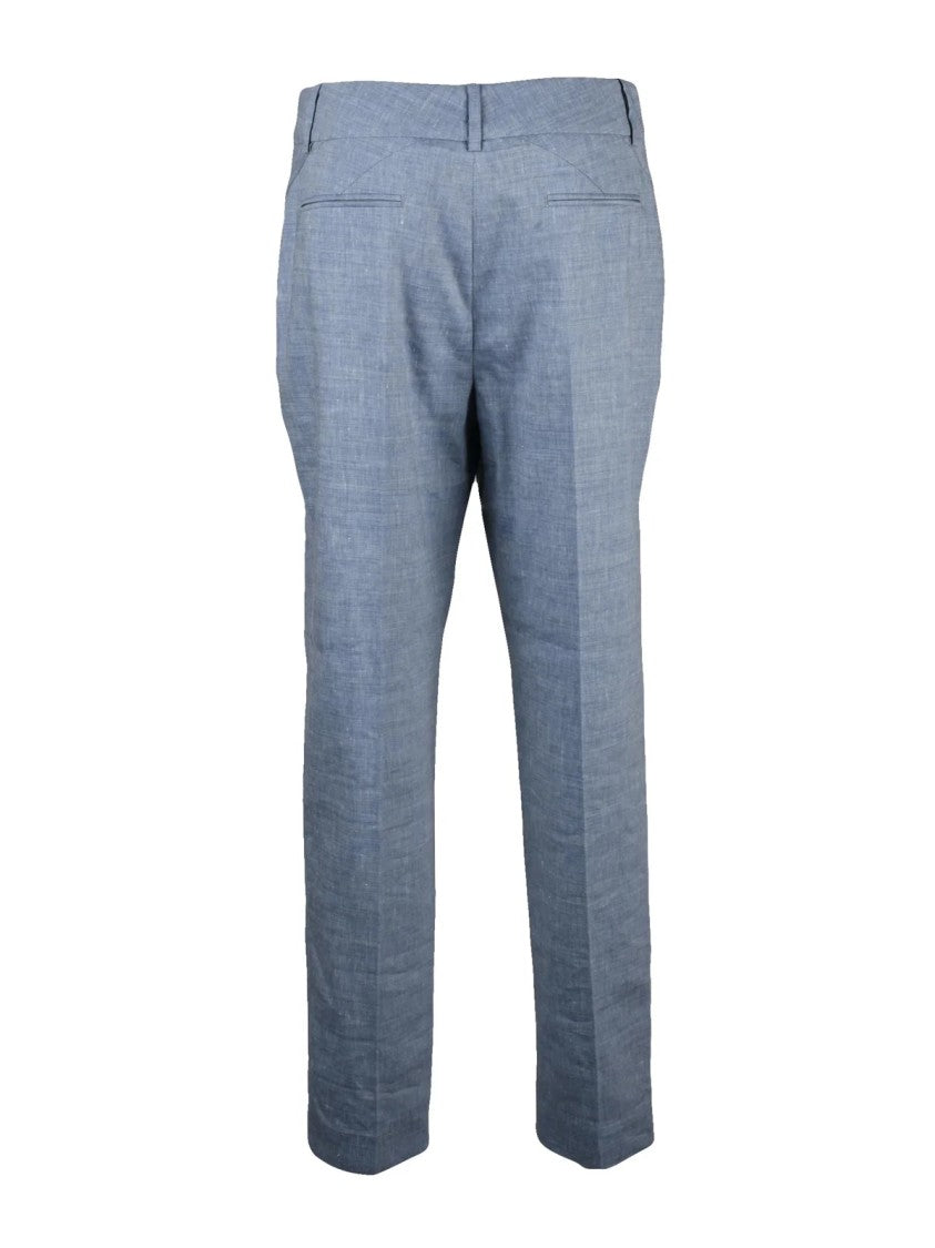 Eleventy Eleventy Wool Linen Trousers - Light Blue