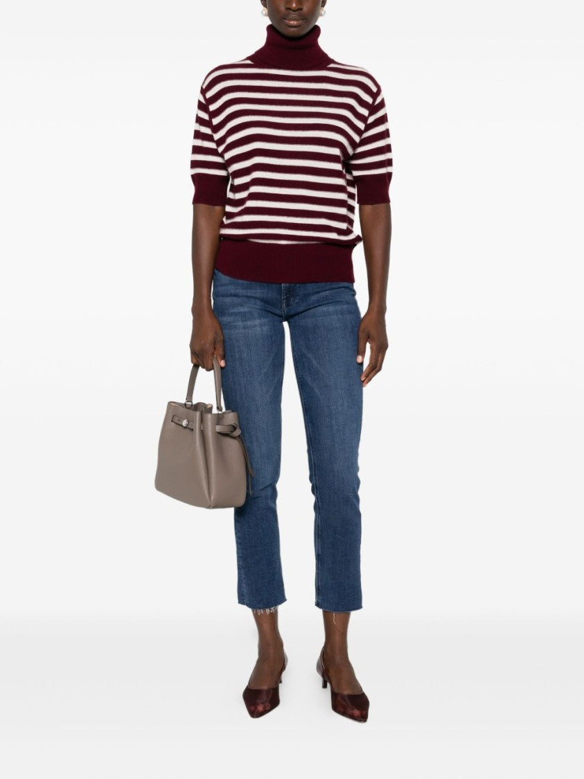 Mother Mid-Rise Cropped Jeans With Raw Hem