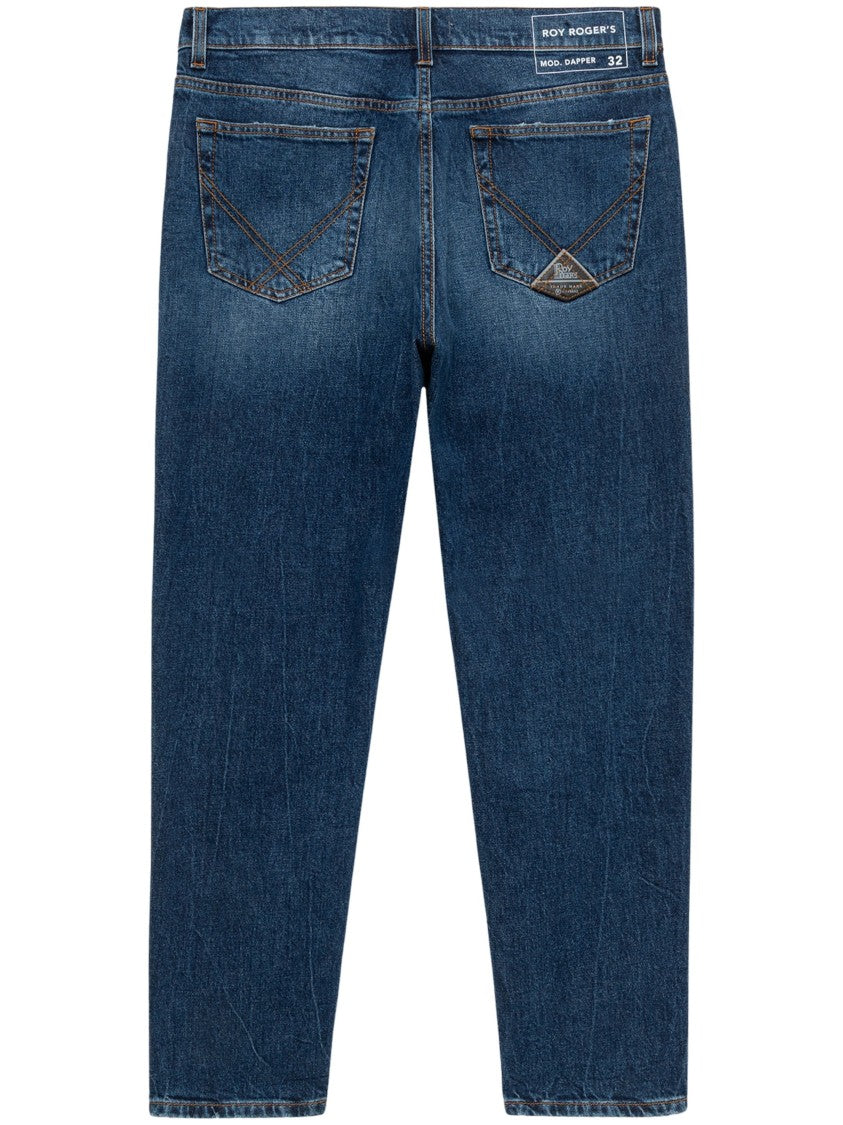 Roy Roger's Dapper Cisco Straight-Leg Whiskered Denim Jeans