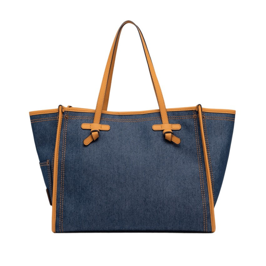 Marcella Canvas Handbag With Leather Trim And Pouch