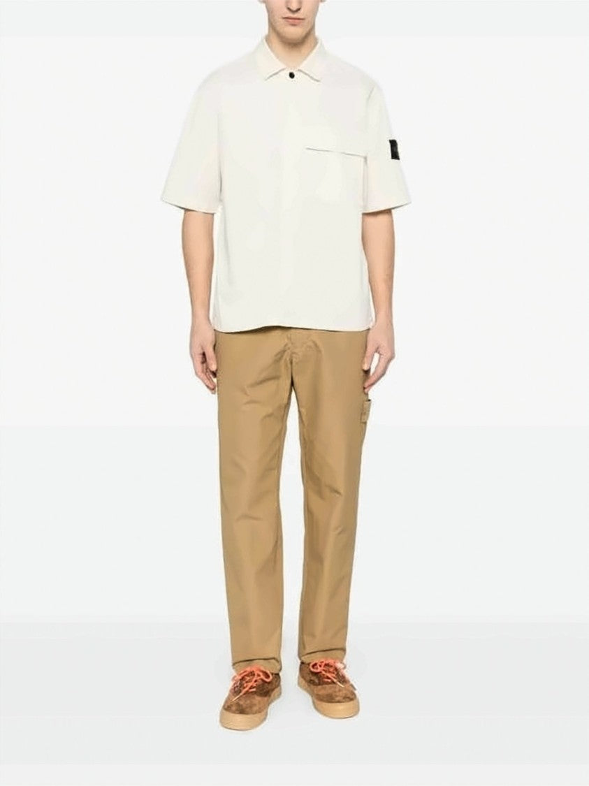 Stone Island Boxy Short-Sleeve Casual Shirt With Classic Collar