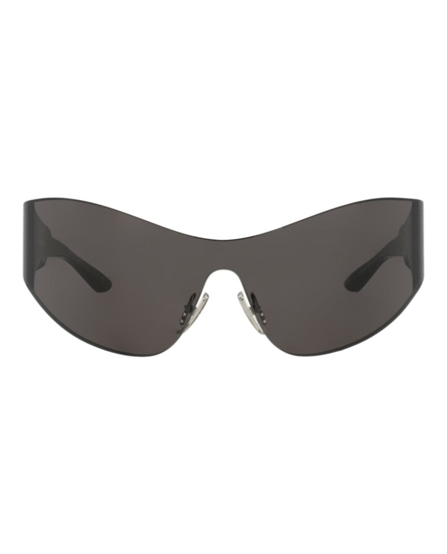 Balenciaga Shield-Frame Wraparound Sunglasses With Integrated Nose Pads