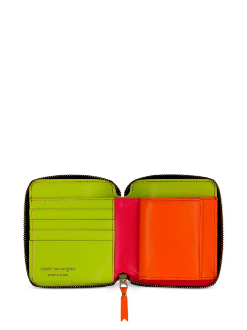 Comme Des Garçons Multicolor Compact Square Colorblock Zip-Around Wallet