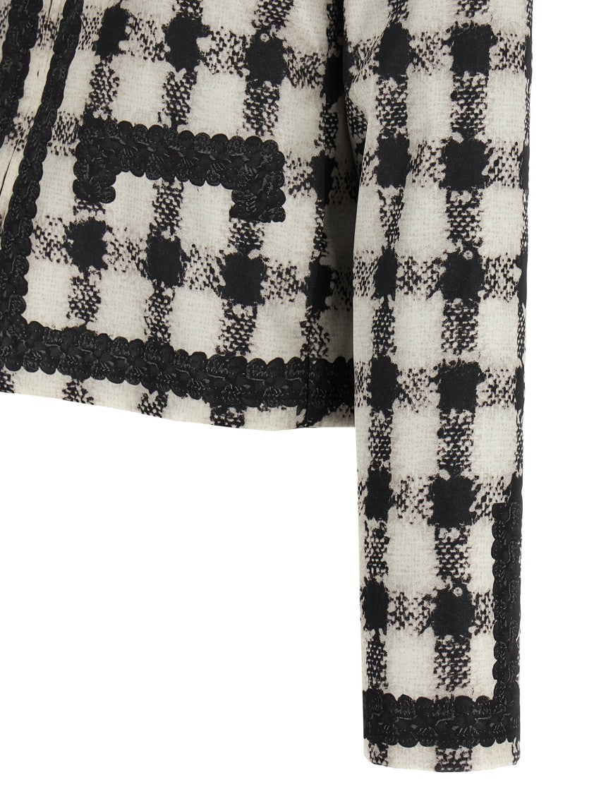 Moschino Short Jacket With All-Over Texture Print