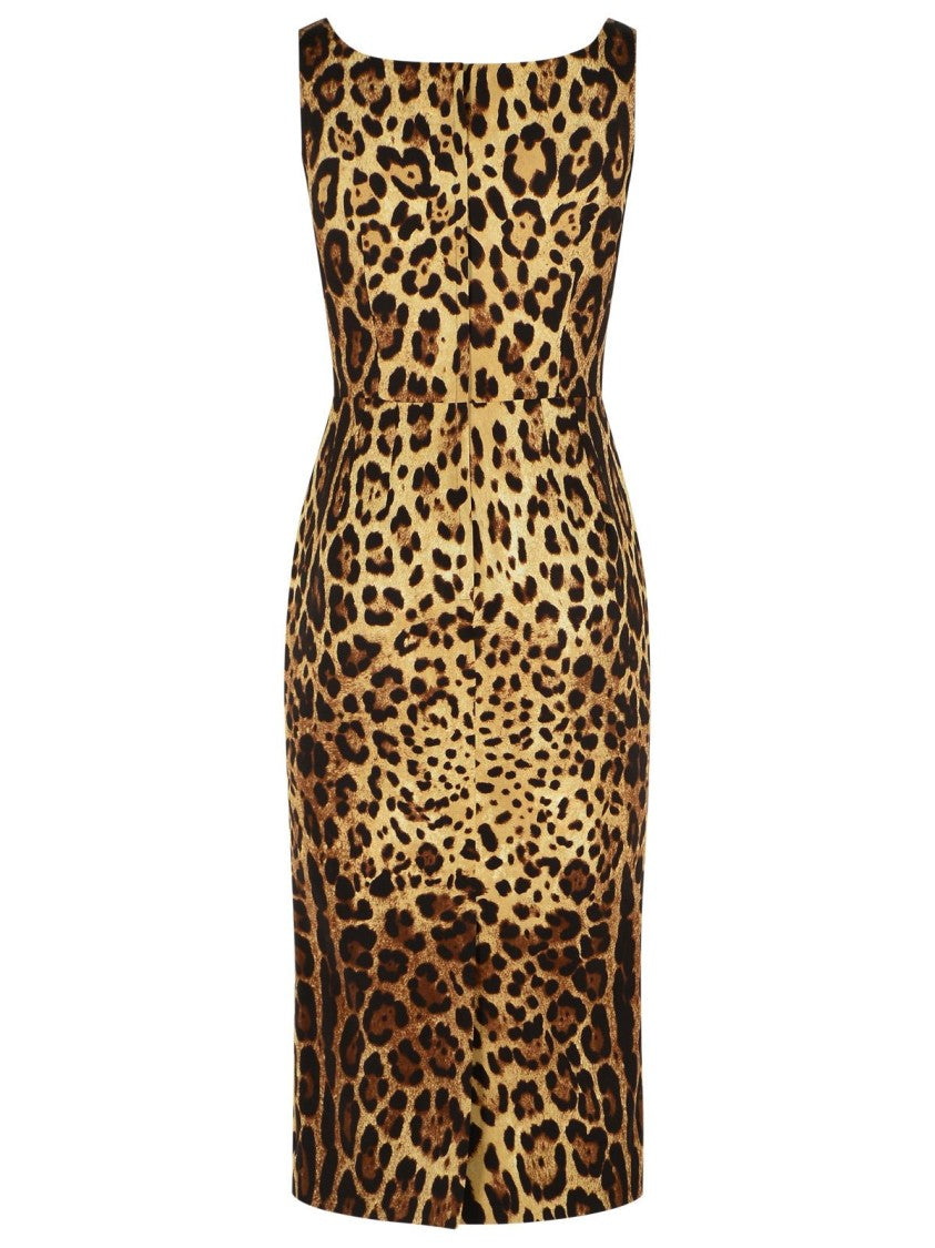 Dolce & Gabbana Leopard-Print Silk Dress
