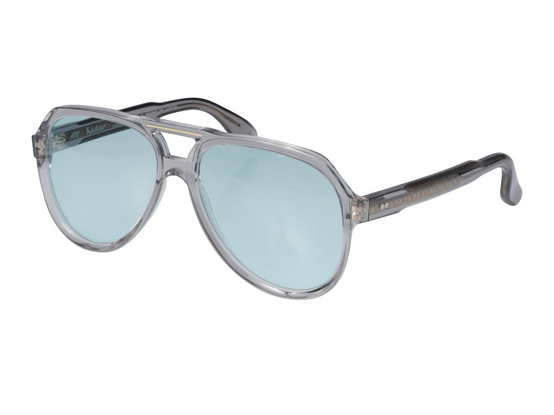 Kador Grey Big Pilot Translucent Aviator Sunglasses
