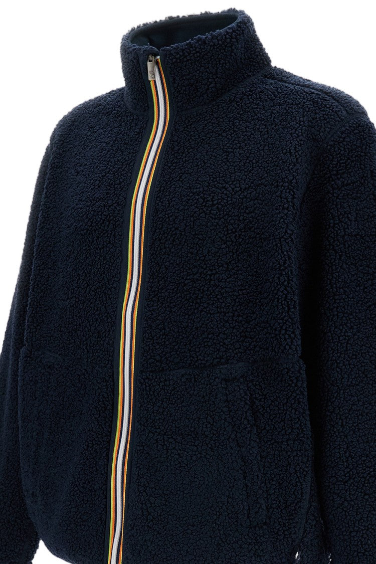 K-Way Blue Pascal Sherpa Polar Reversible Fleece Jacket