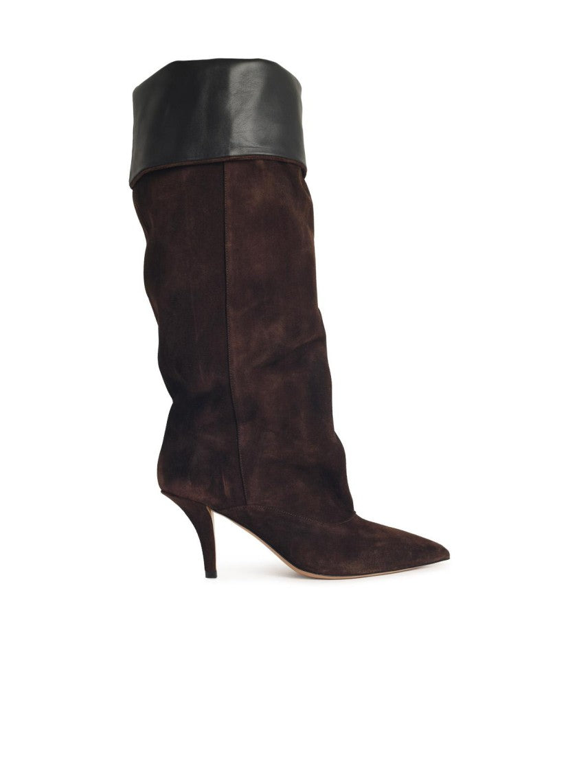 Paris Texas Ines Reverse 75' Chocolate Suede Boots