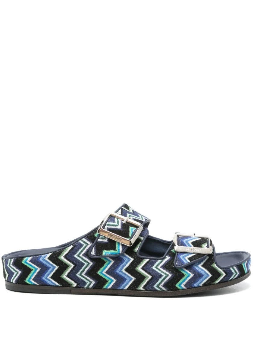 Missoni Cross-Strap Design Sandal