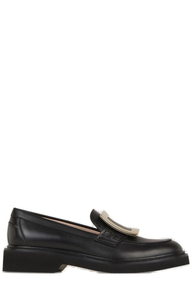 Roger Vivier Black Flat Shoes With Rounded Toe