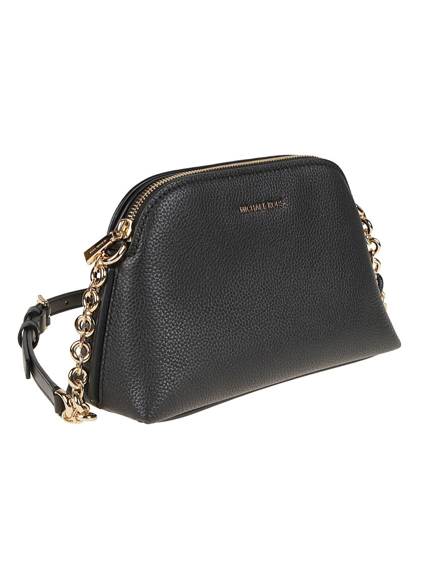 Michael Kors Small Dome Chain Textured Leather Crossbody Bag