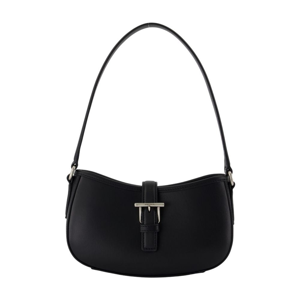Alexander Mcqueen T Bar Mini Shoulder Bag - Leather - Black