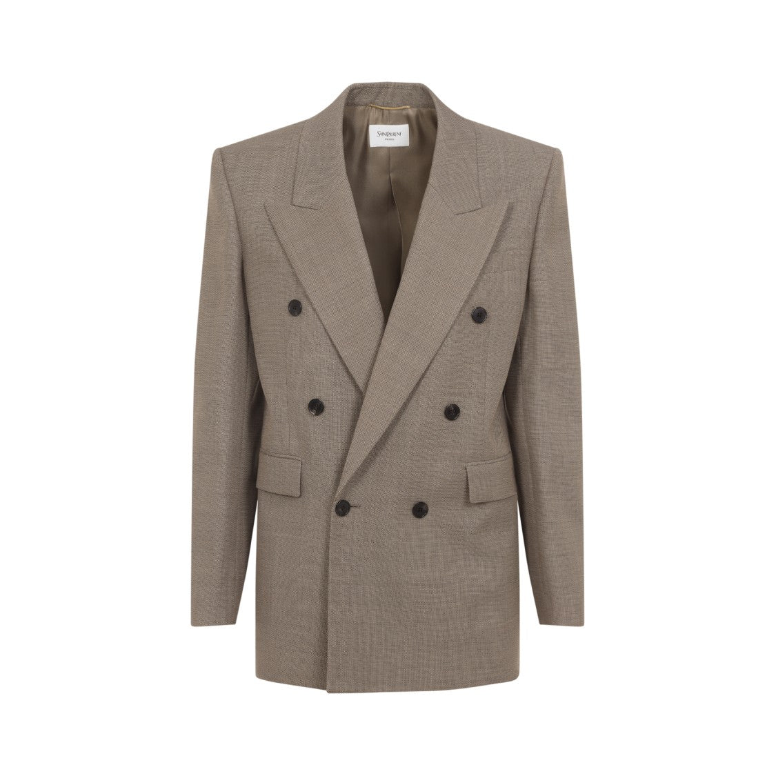 Saint Laurent Tailored Beige Wool Jacket