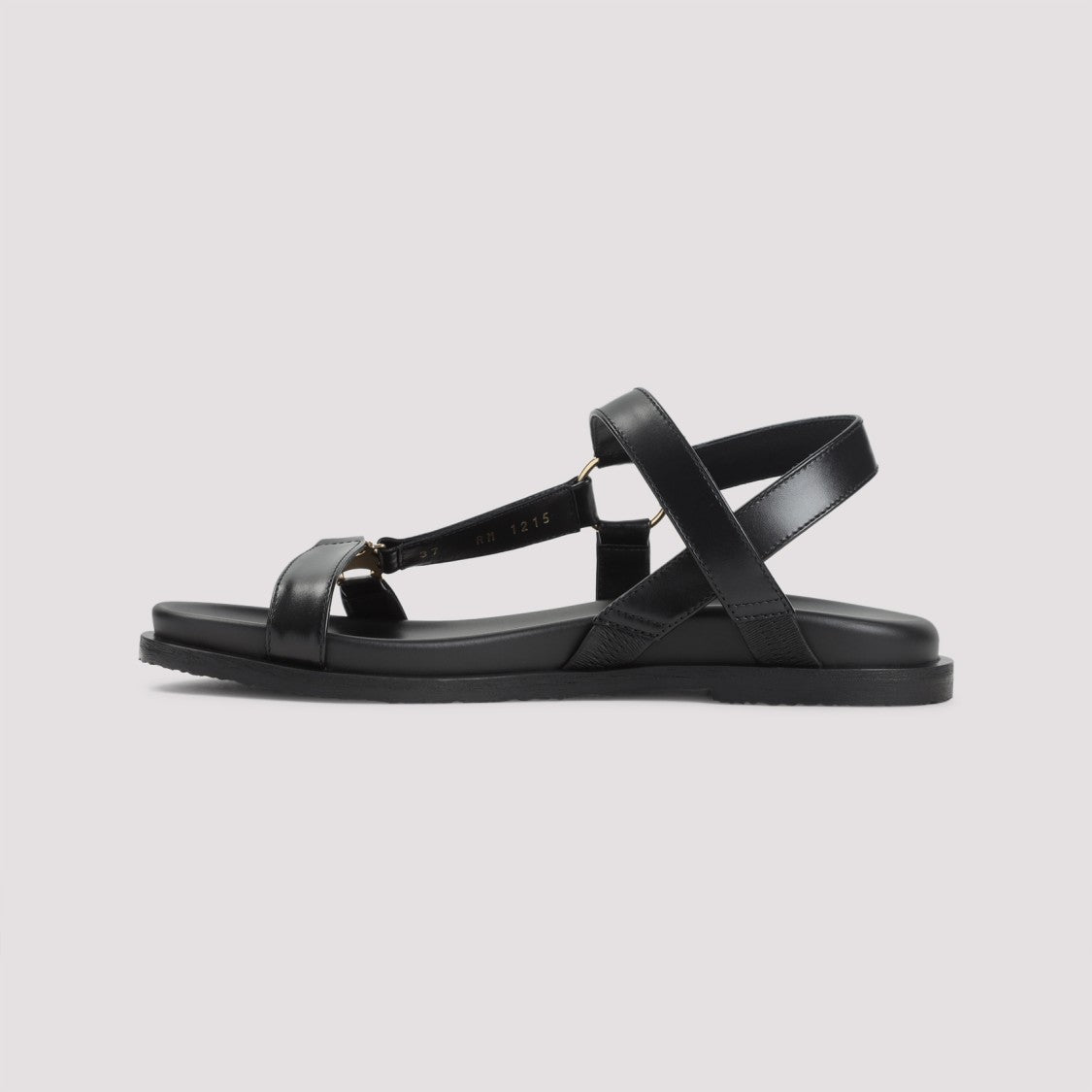 Celine Black Calfskin Triomphe Sandals