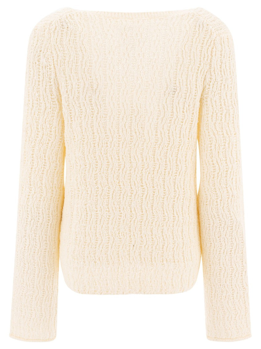 Loulou Studio Textured Knitwear With V-Neckline And Cropped Fit
