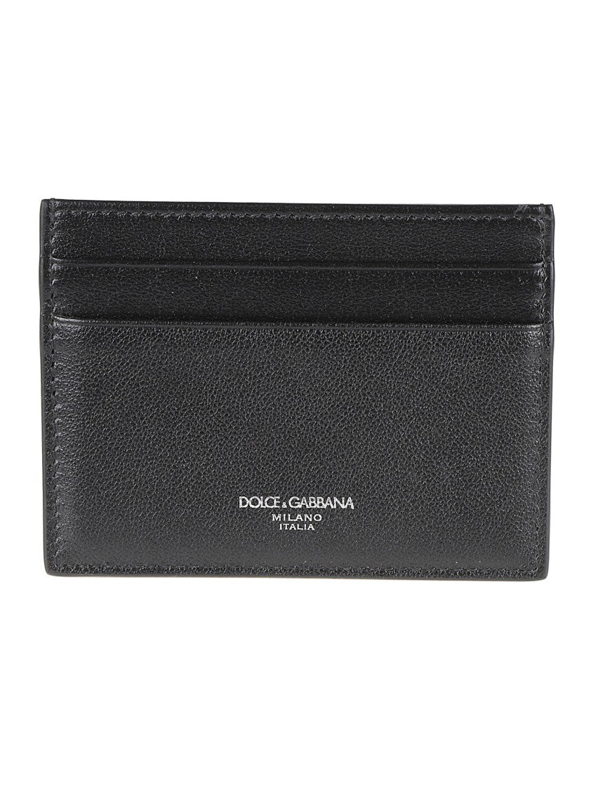 Dolce & Gabbana Rectangular Calf Leather Wallet With Elegant Logo