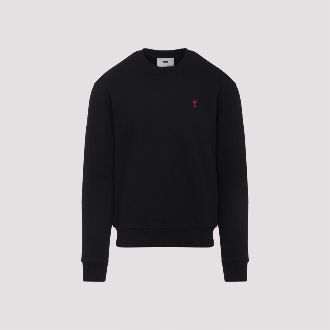 Ami Paris De Coeur Black Cotton Sweatshirt