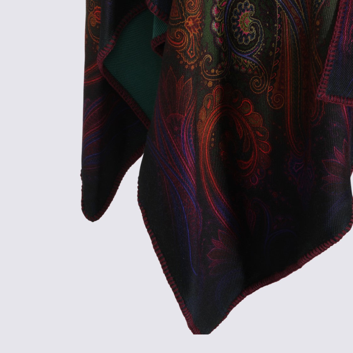 Etro Asymmetrical Paisley Contrast Stitching Jacket