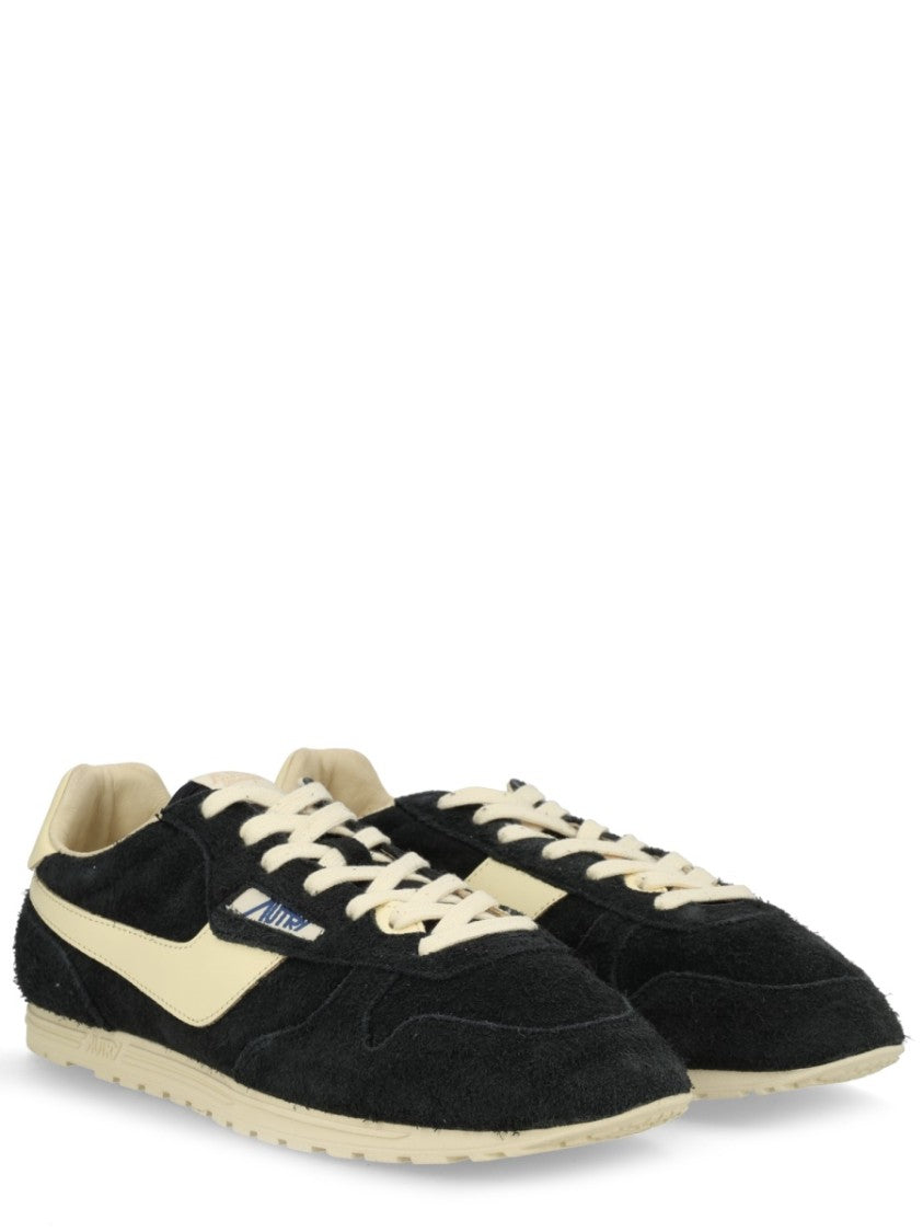 Autry Windspin Retro Black Suede Sneakers