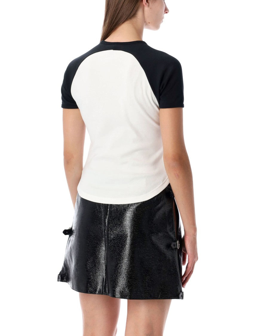 Courrèges Circle Contrast Cotton T-Shirt
