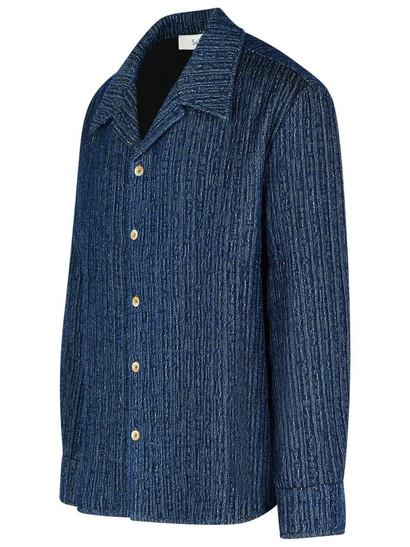 Séfr Wes' Blue Cotton Shirt