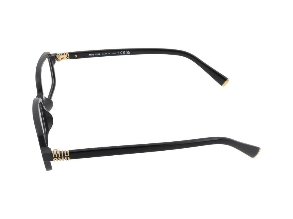 Miu Miu Black 01Yv Vista Acetate Rectangular Glasses